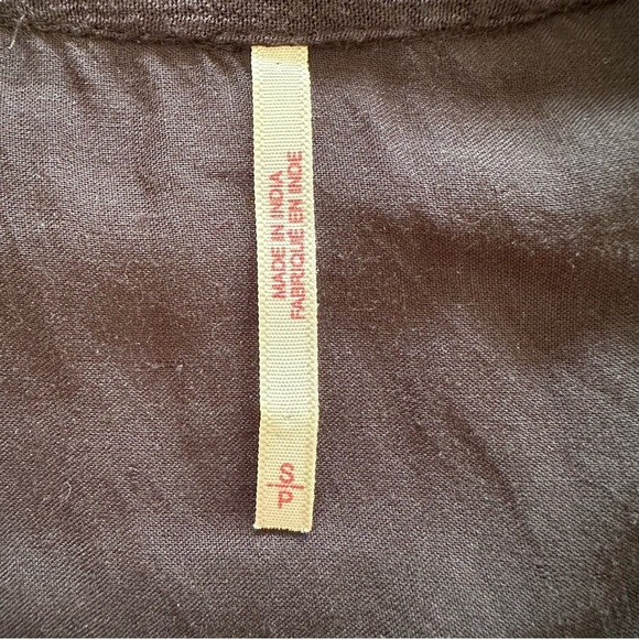 Free People Embroidered Floral Long Sleeve Dress Boho Women S Black Gauzy Mia - Picture 9 of 11